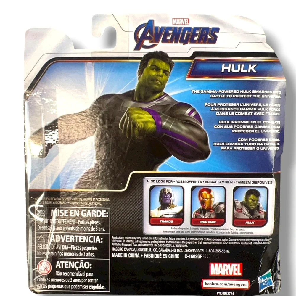 Marvel‎ Avengers Hulk Action Figure Toy with Infinity Gauntlet Accessory NIB